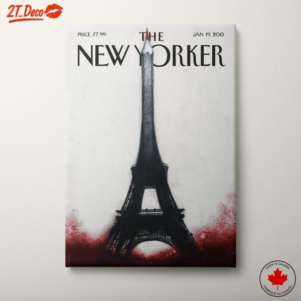 Eiffel Tower Illustration in New Yorker Style