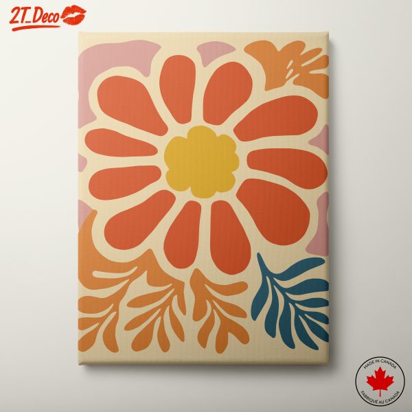 Abstract Floral Design with Warm Tones