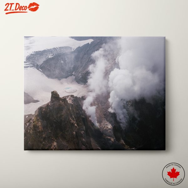 Stunning Volcanic Landscape Under Cloud