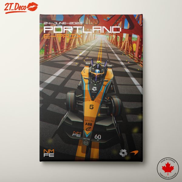 Dynamic Formula 1 Racing Art of Portland E-Prix