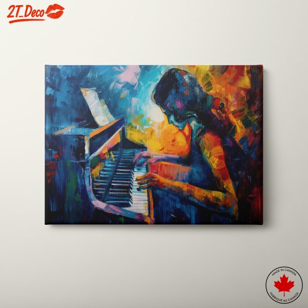 Vibrant Emotive Portrait of a Pianist