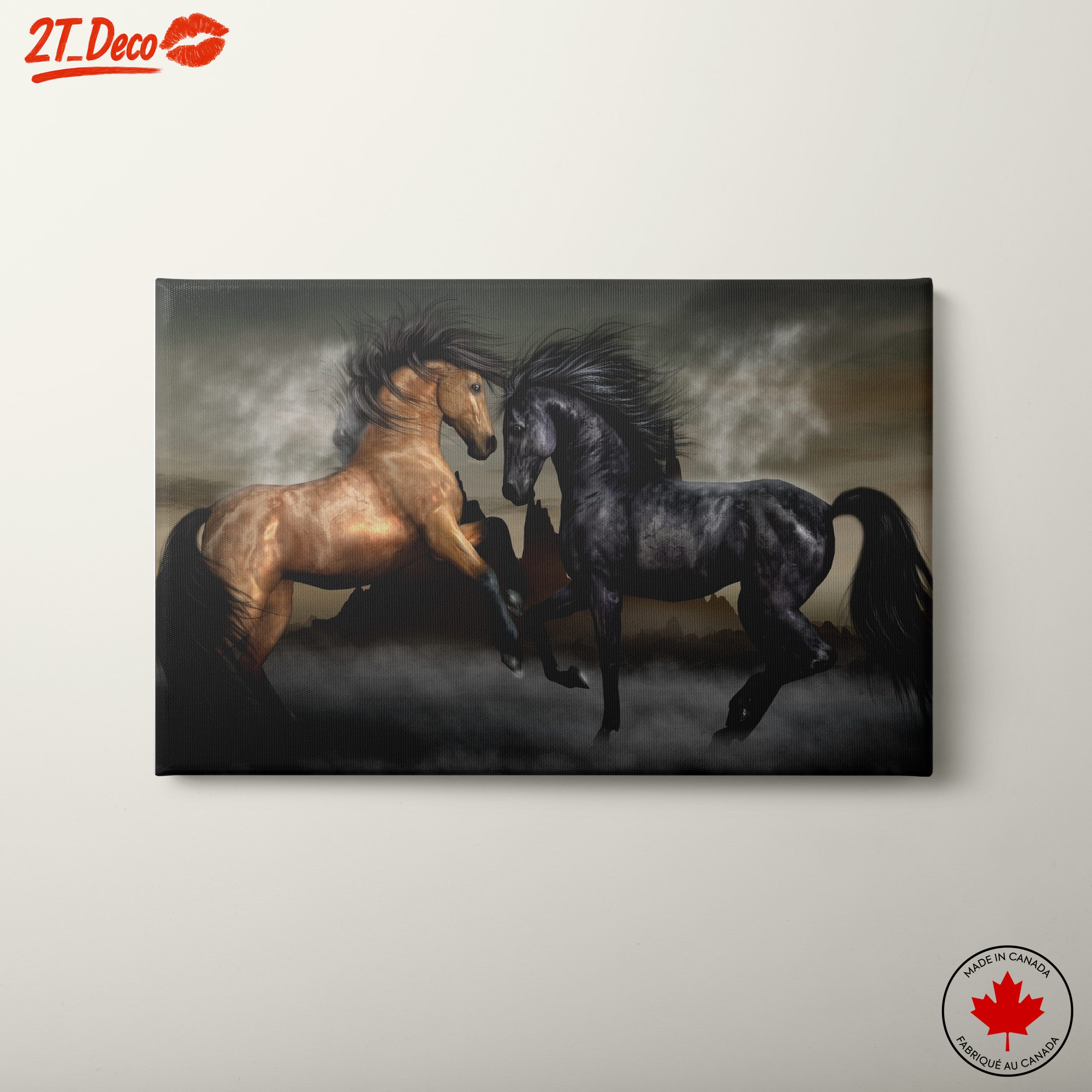 Dynamic Artistic Horses in Ethereal Setting
