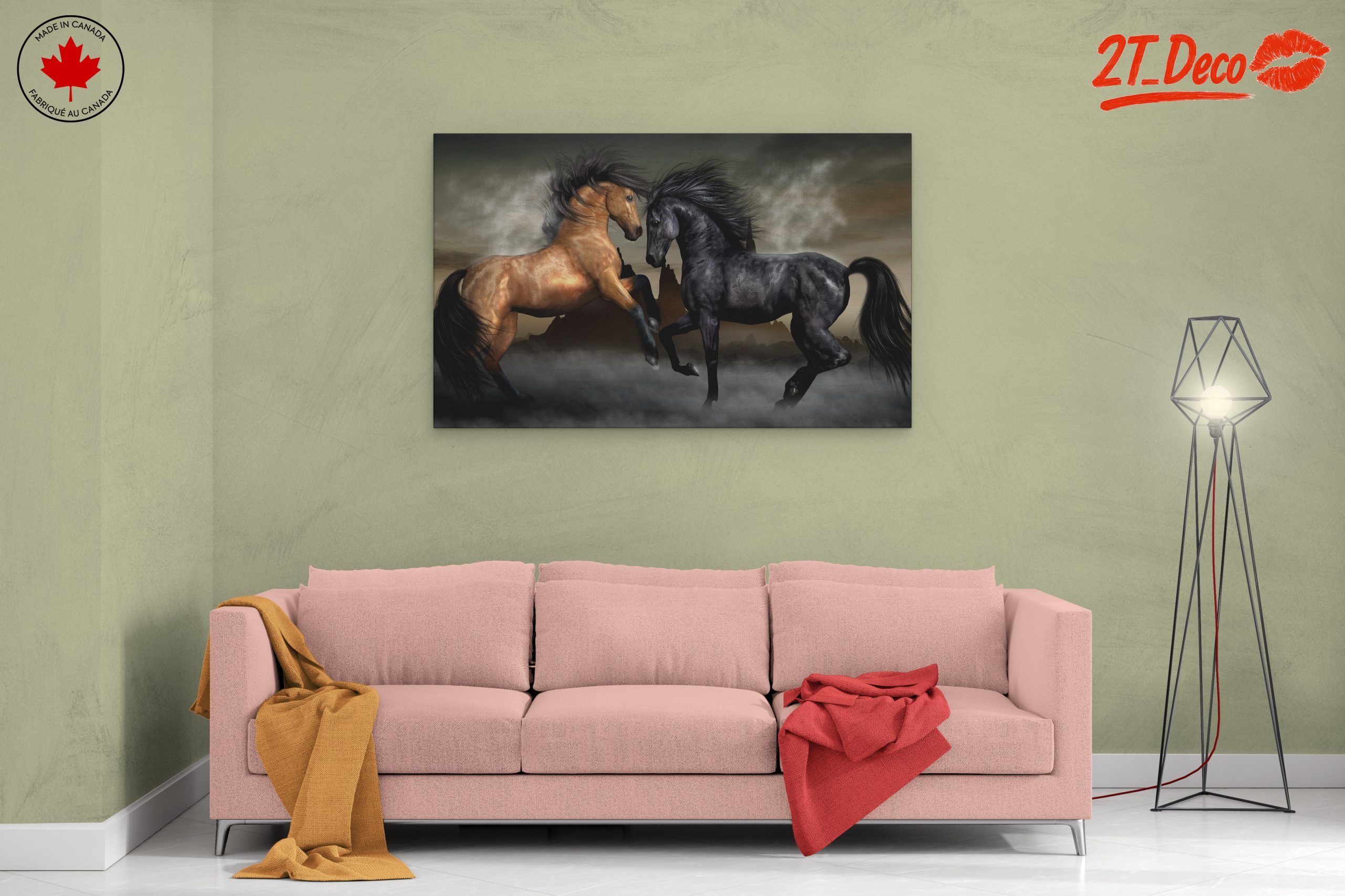 Dynamic Artistic Horses in Ethereal Setting - Image 2