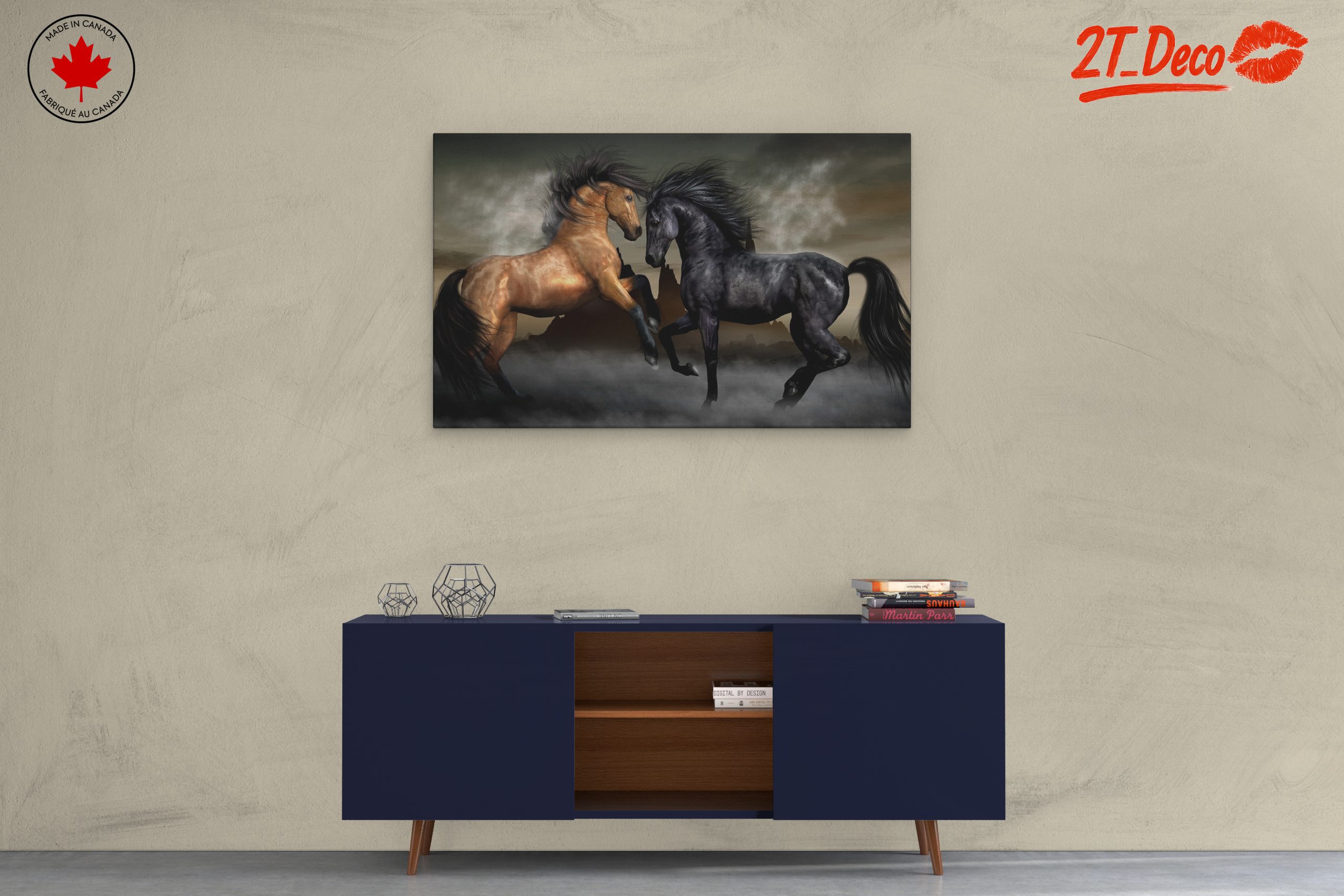 Dynamic Artistic Horses in Ethereal Setting - Image 3