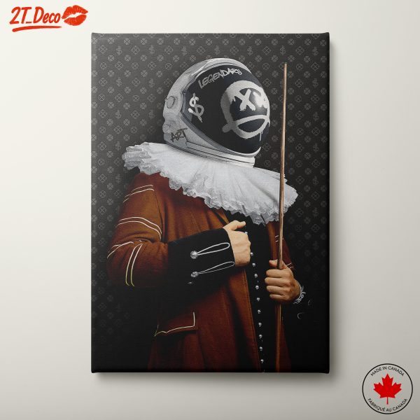 Contemporary Character Art Featuring an Astronaut and Historical Influences