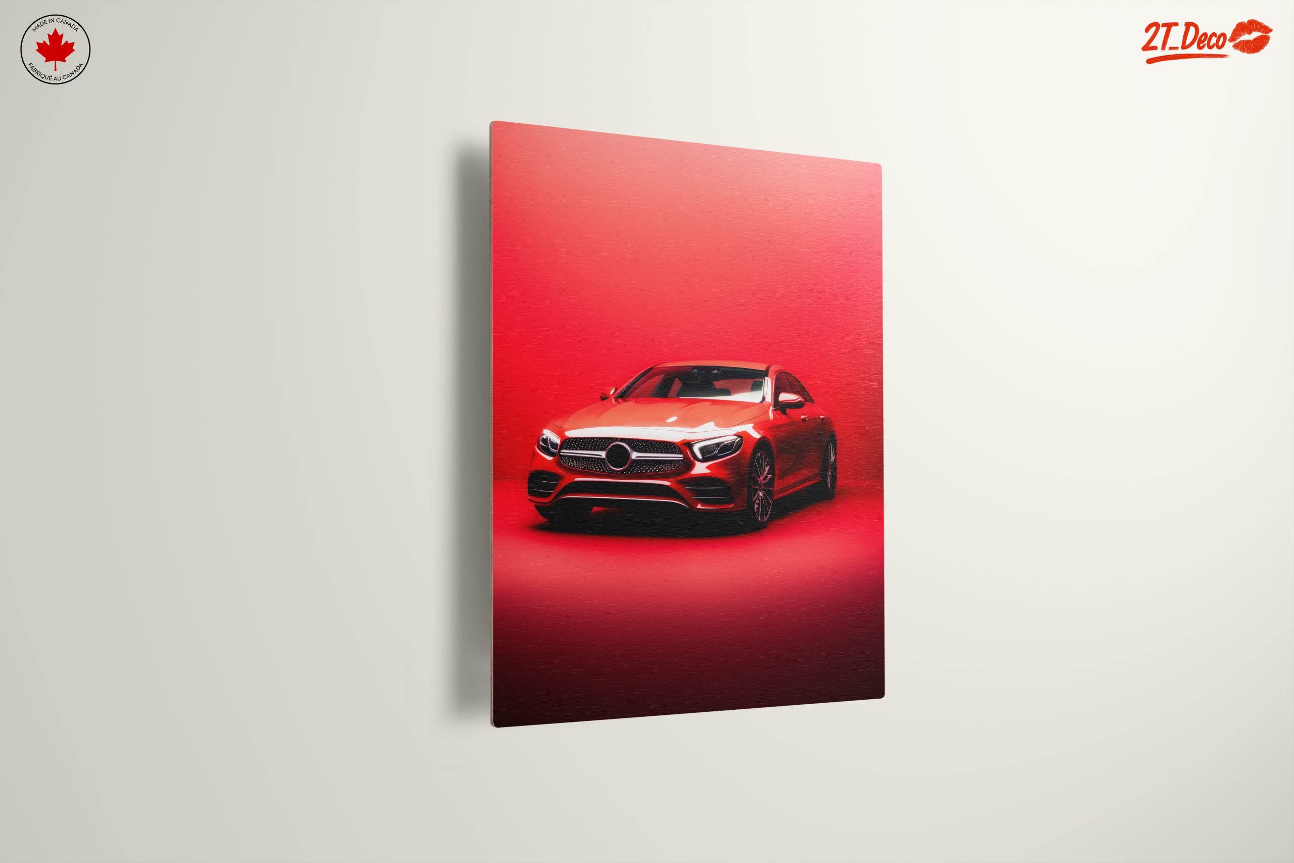 Sleek Red Luxury Car on Vibrant Background - Image 13