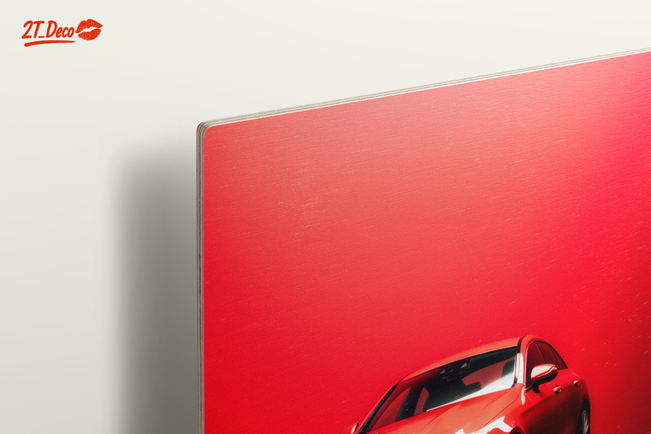 Sleek Red Luxury Car on Vibrant Background - Image 15