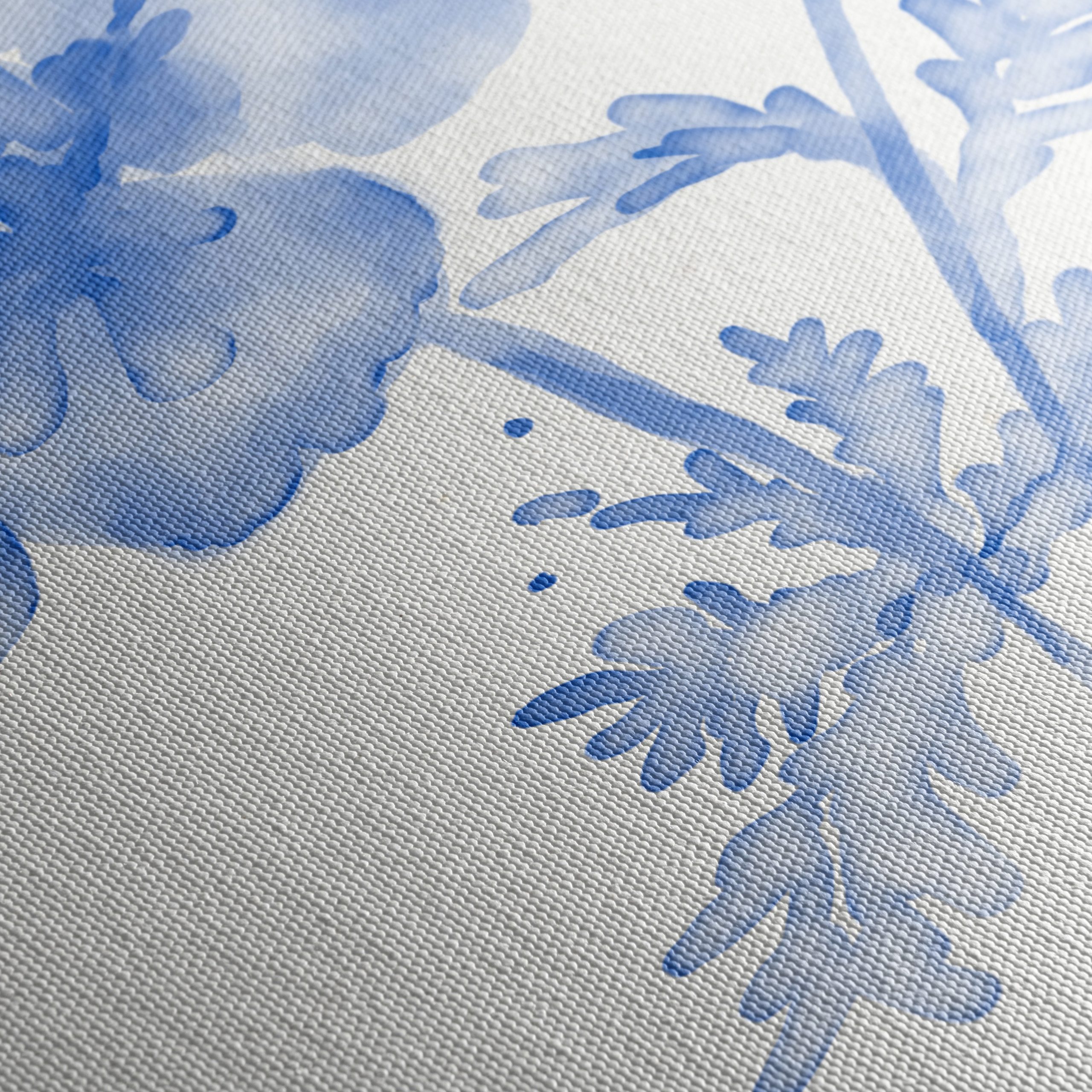 Delicate Blue Floral Watercolor Art - Image 5