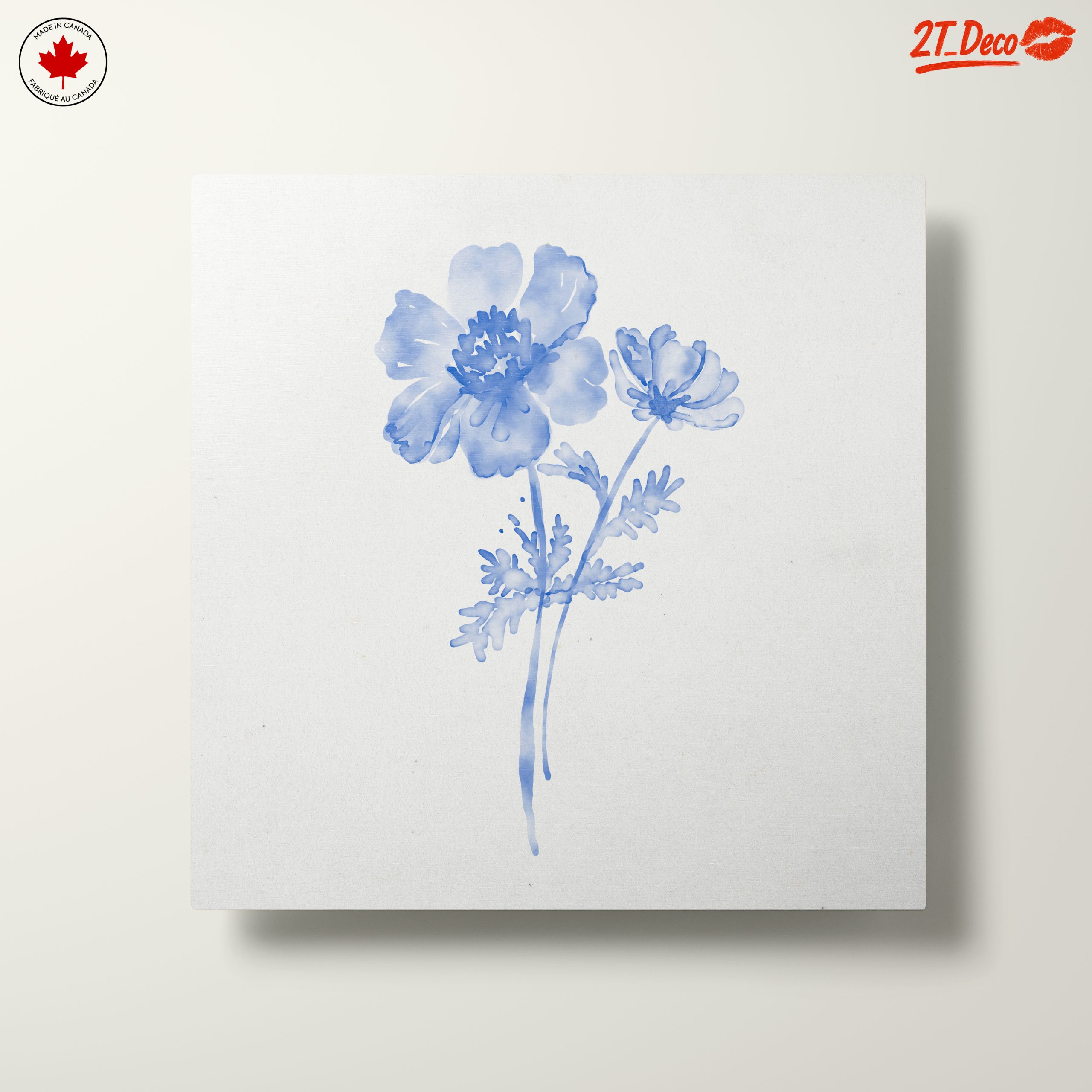 Delicate Blue Floral Watercolor Art - Image 10