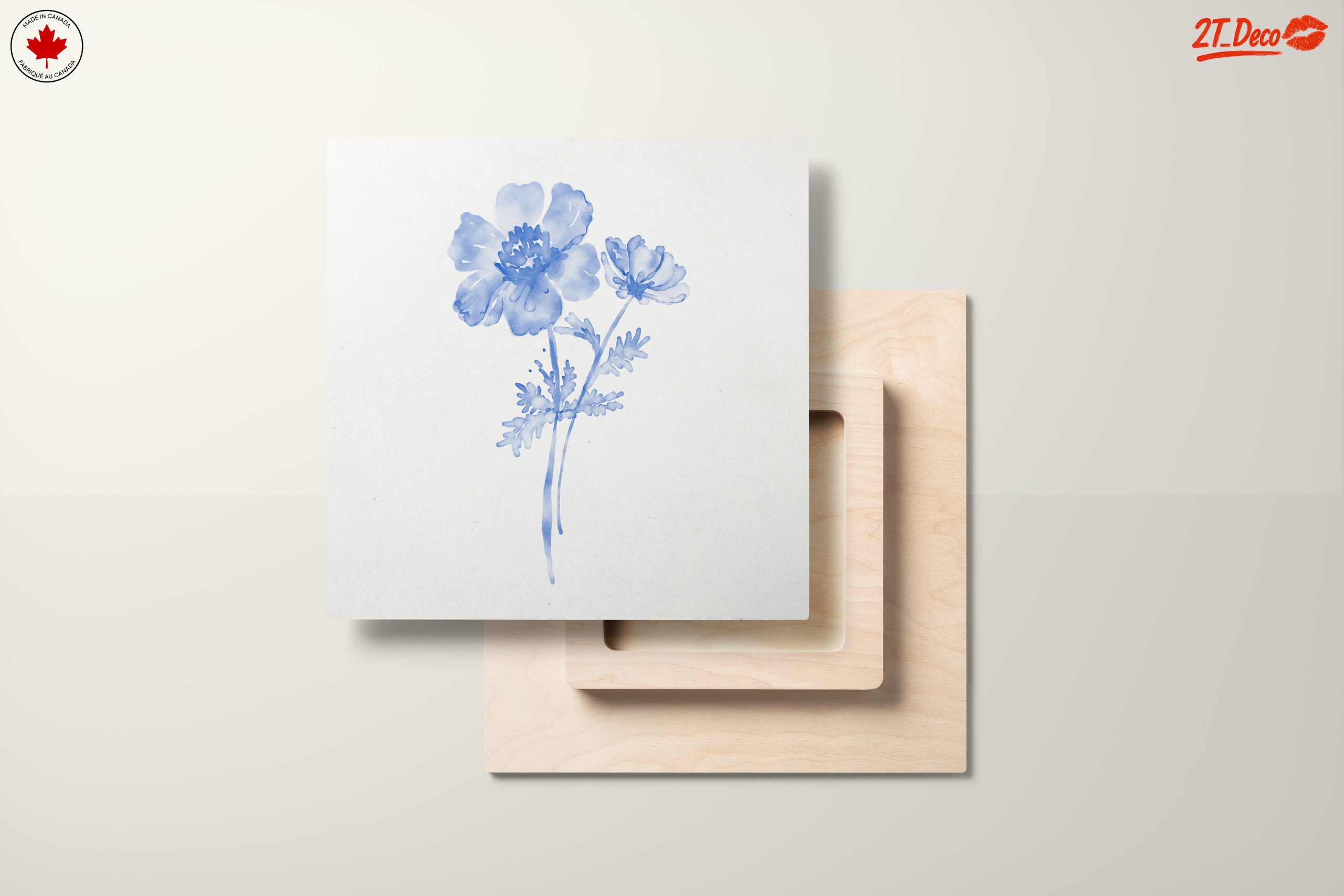 Delicate Blue Floral Watercolor Art - Image 11