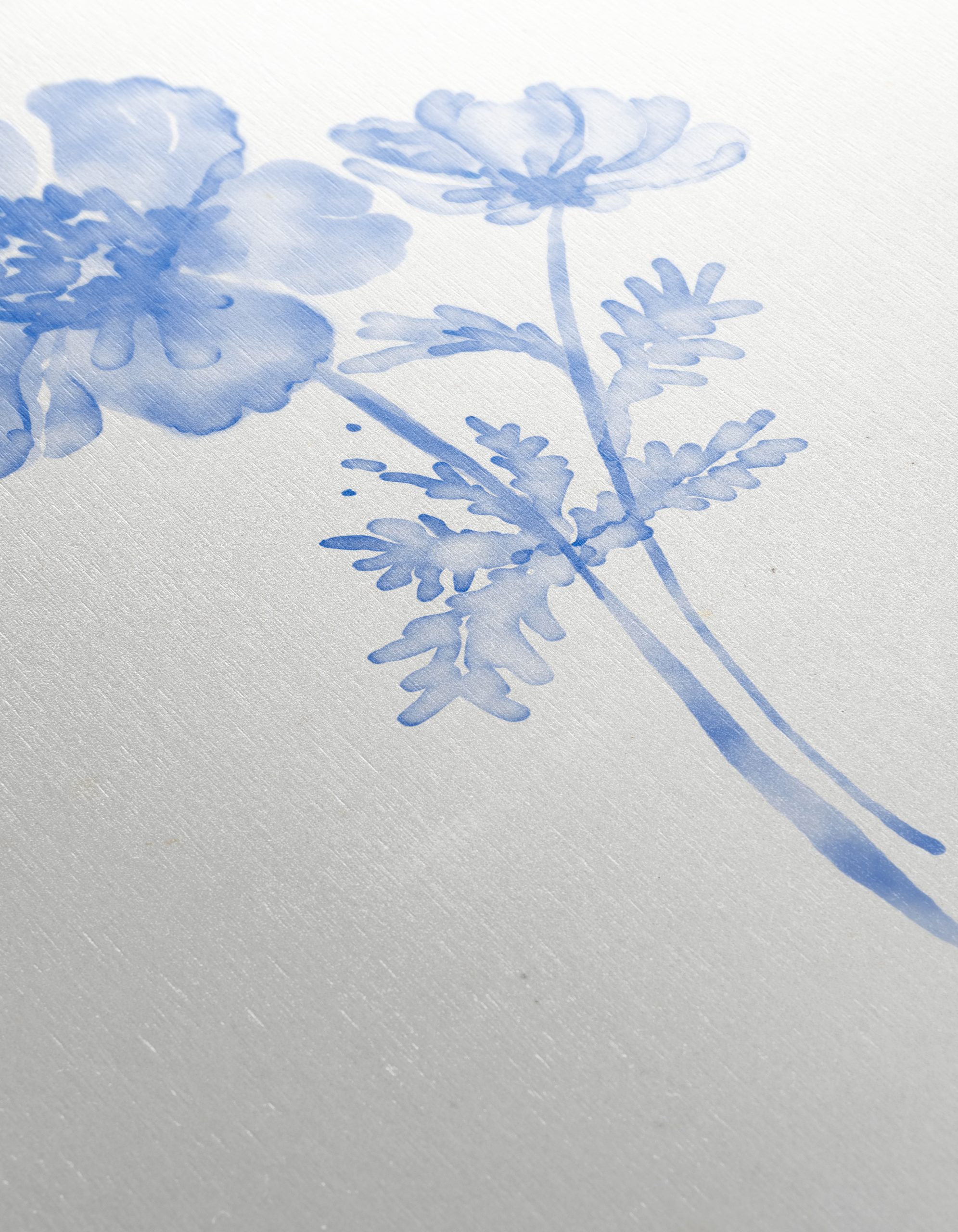 Delicate Blue Floral Watercolor Art - Image 12
