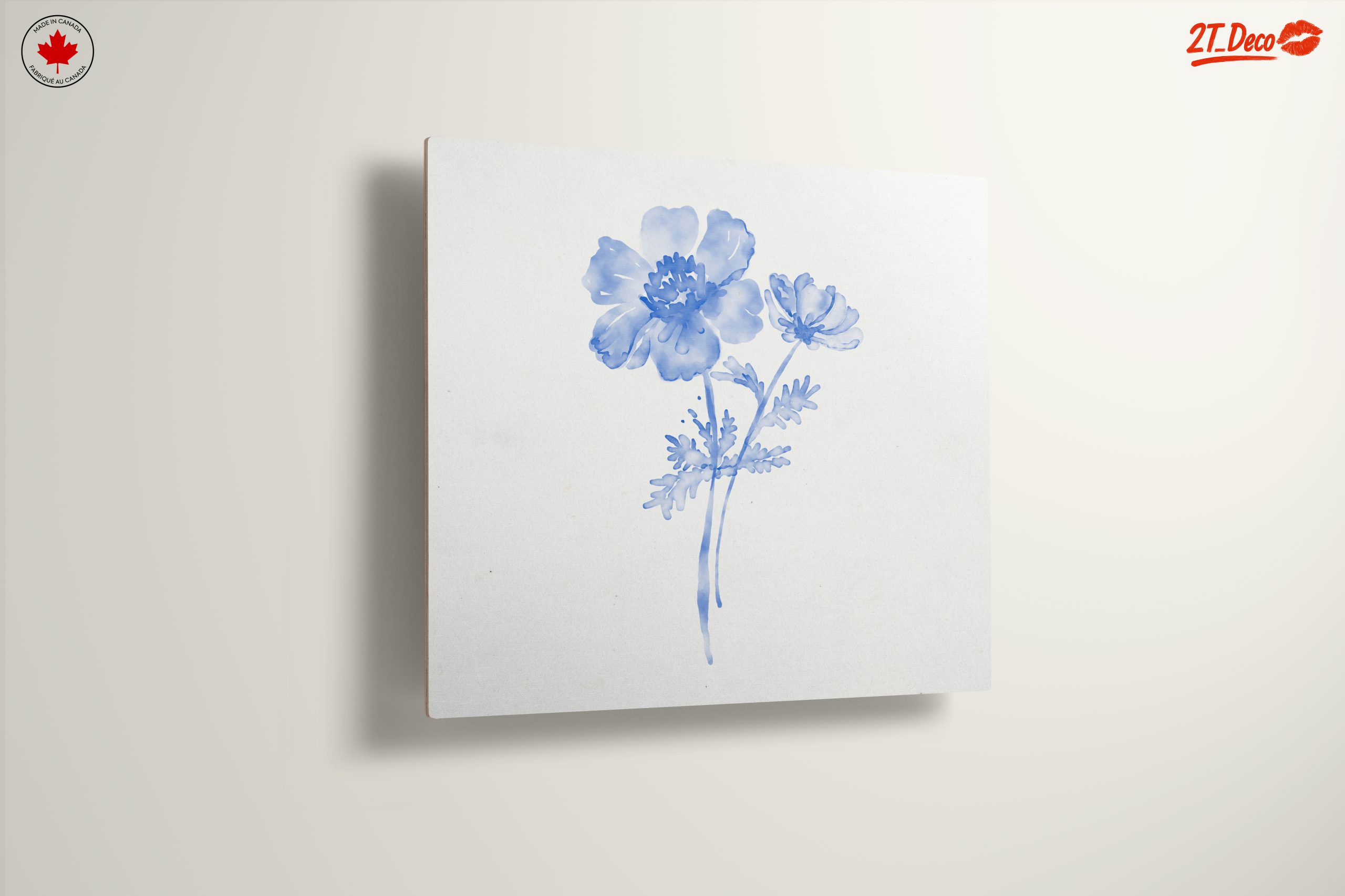 Delicate Blue Floral Watercolor Art - Image 13