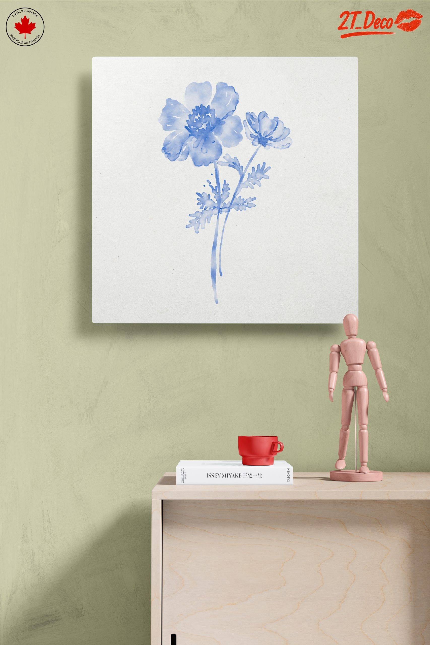 Delicate Blue Floral Watercolor Art - Image 14