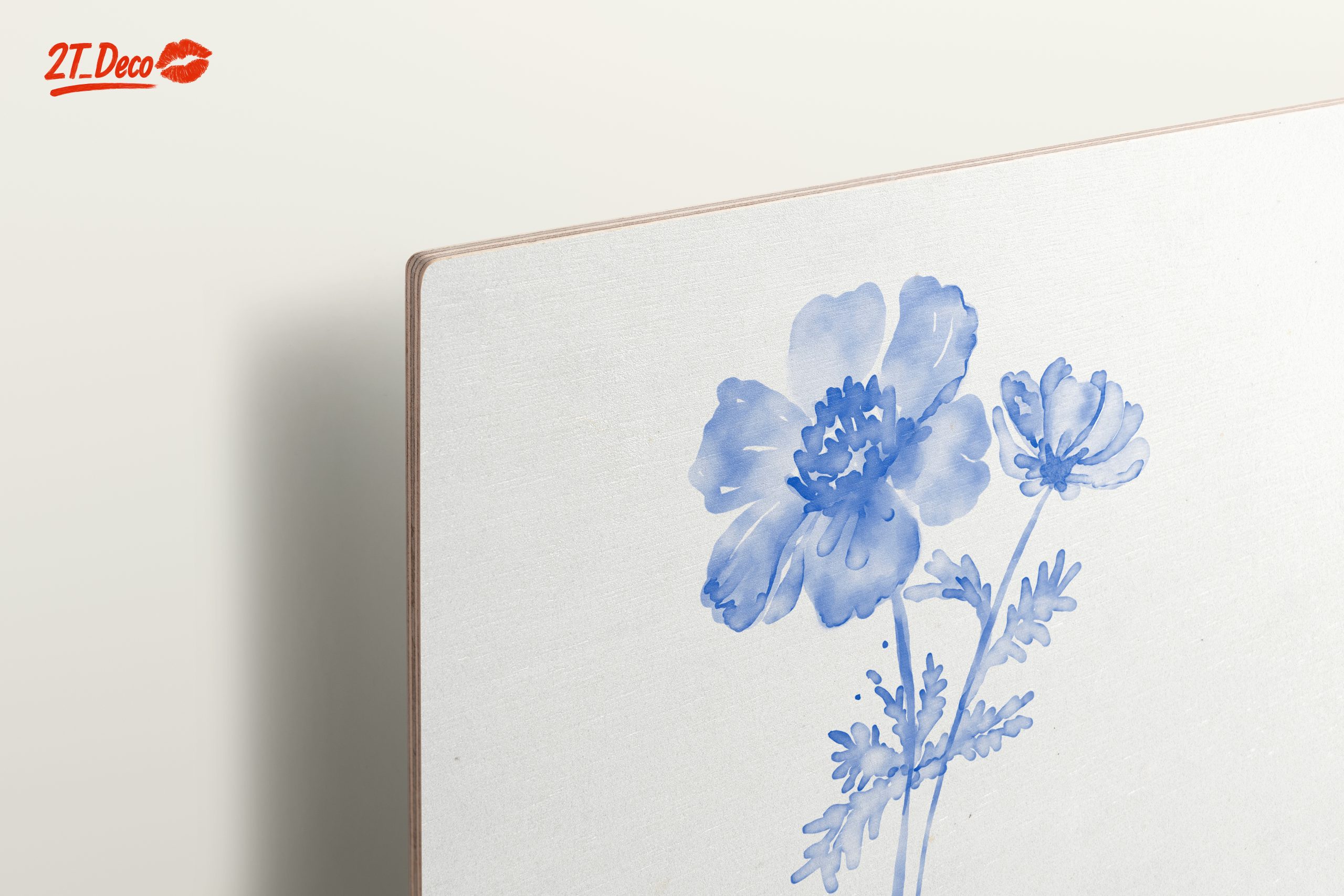 Delicate Blue Floral Watercolor Art - Image 15