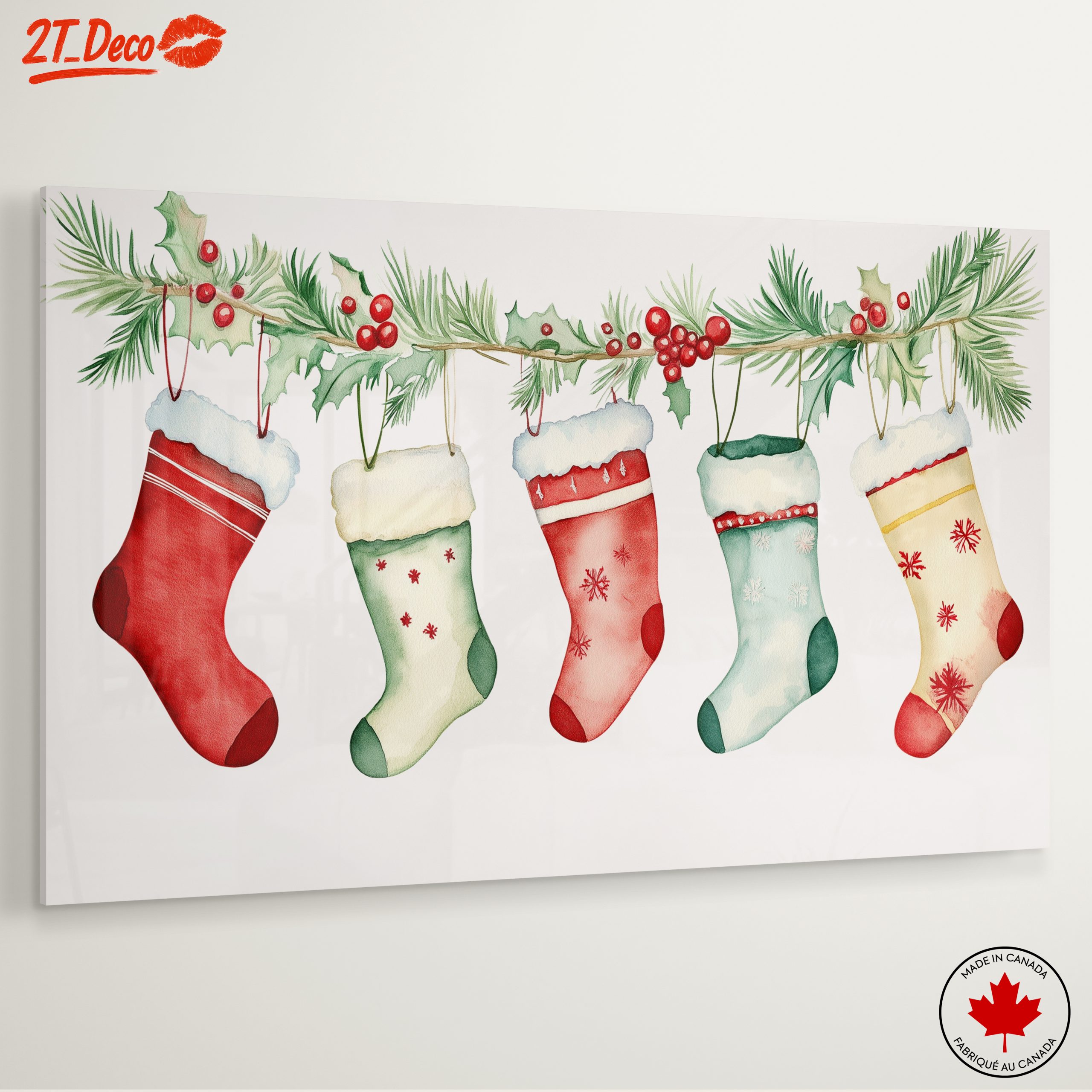 Christmas Stockings Hanging on Pine - Image 6