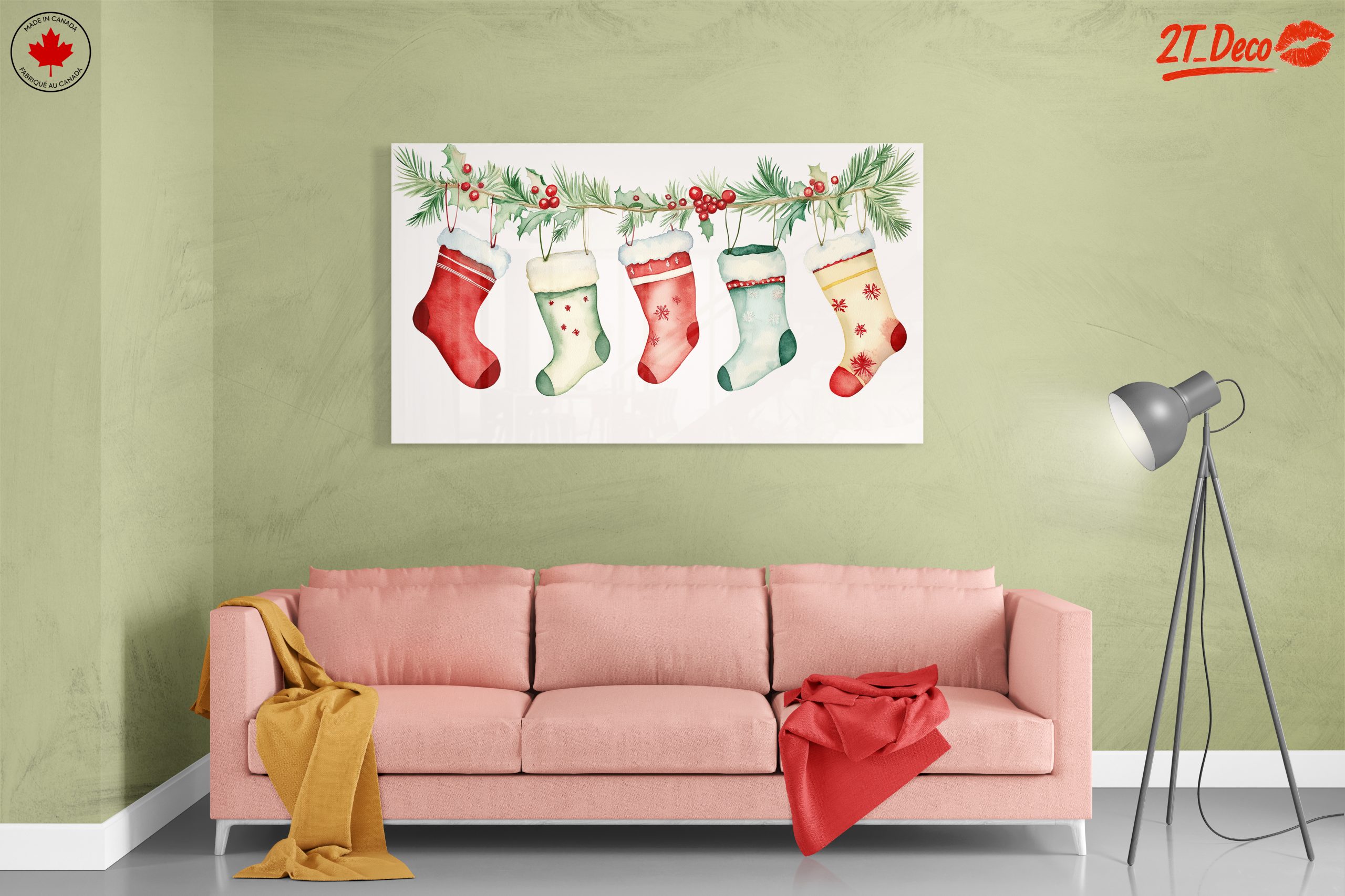 Christmas Stockings Hanging on Pine - Image 7