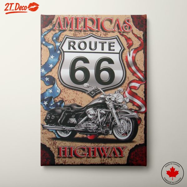 Route 66 Vintage Motorcycle Art