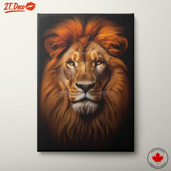 Majestic Lion Portrait with Vibrant Colors