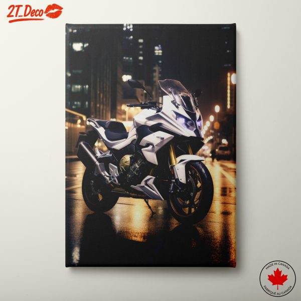 Sleek Motorcycle in Urban Nightscape 4
