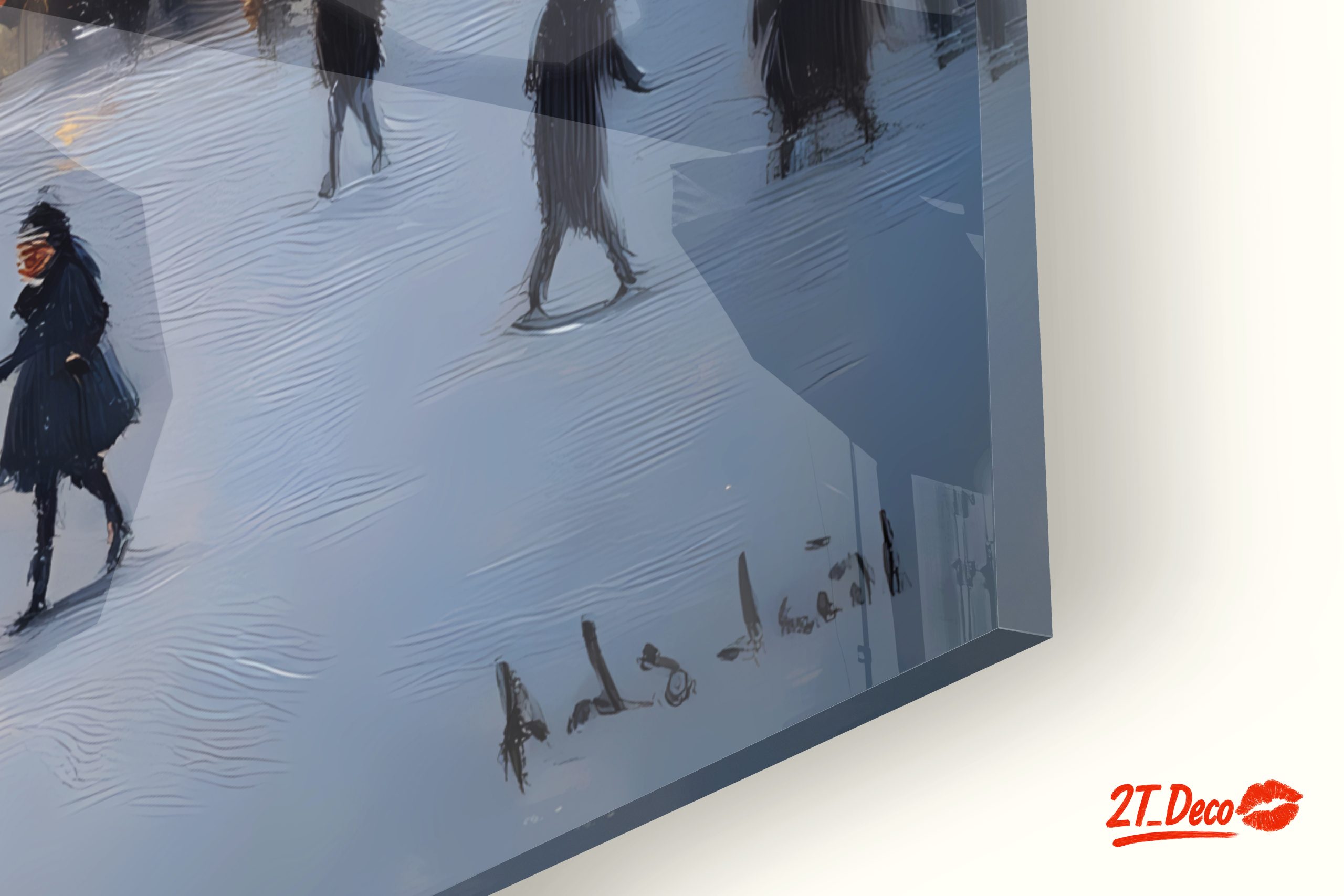 Winter City Scene with Ice Skating - Image 9