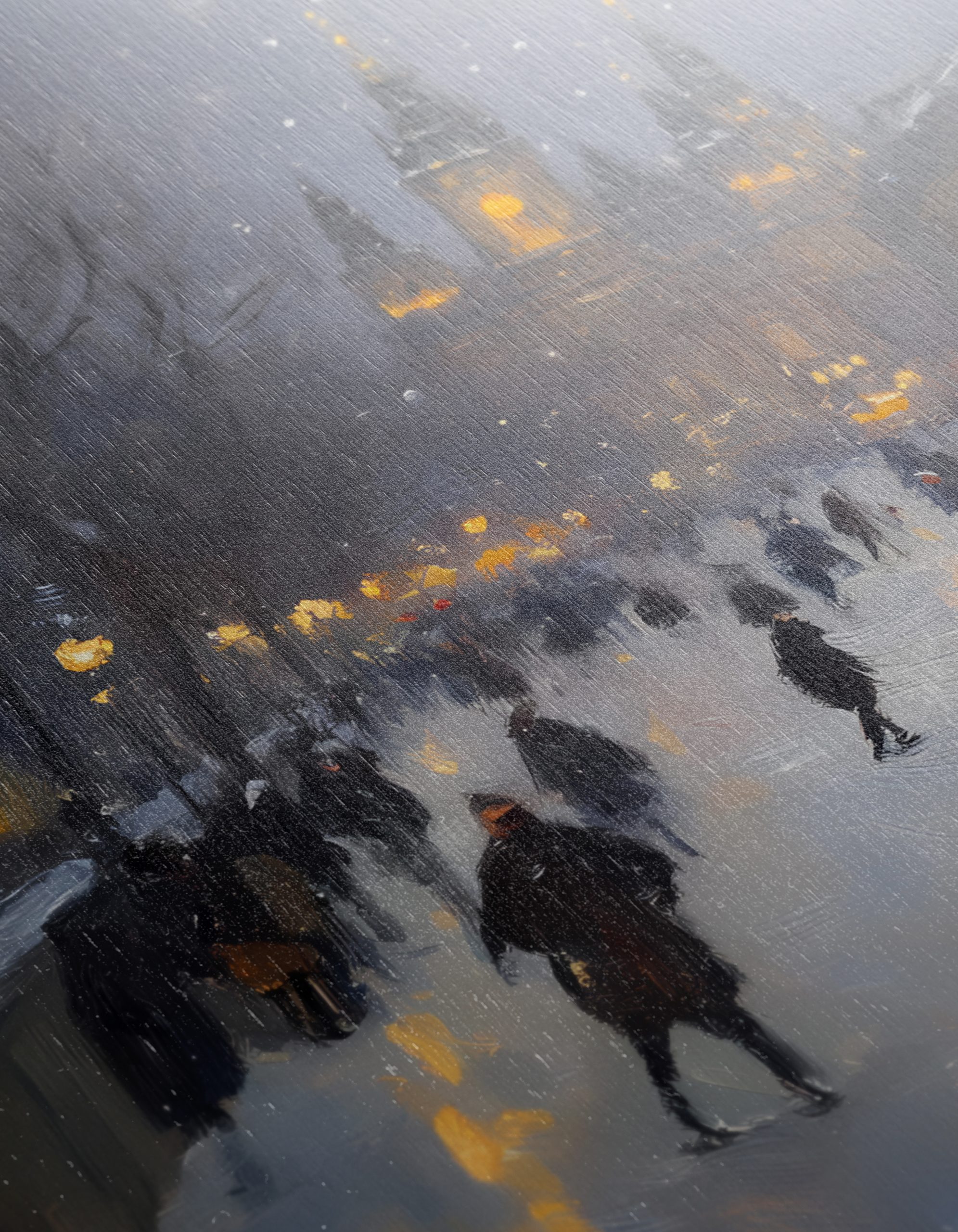 Winter City Scene with Ice Skating - Image 12