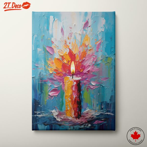 Vibrant Abstract Candle Art