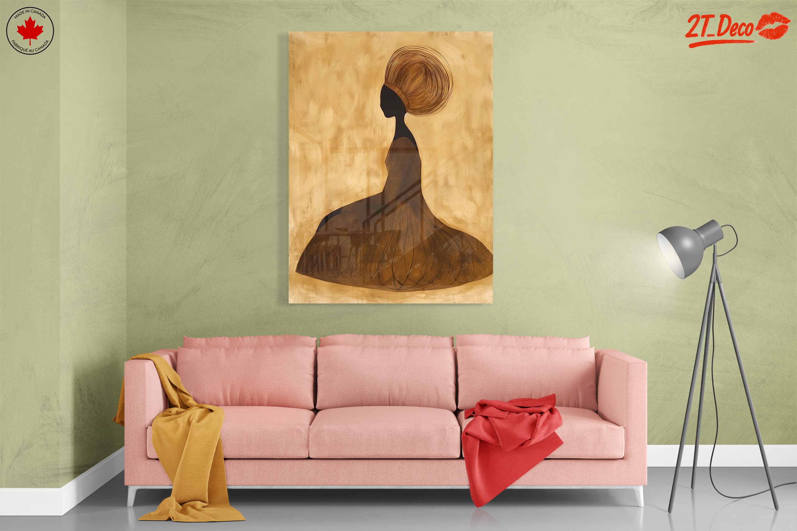 Elegant Silhouette on Gold Background - Image 7