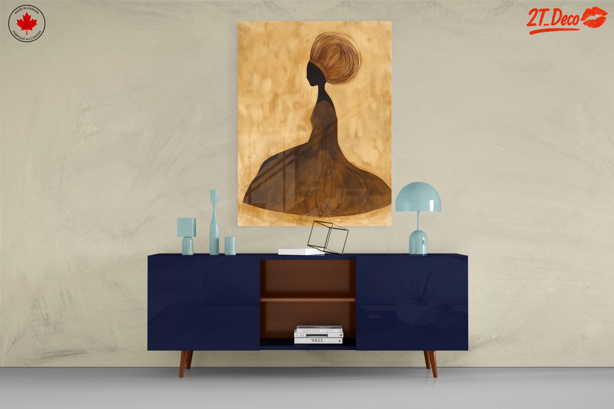 Elegant Silhouette on Gold Background - Image 8