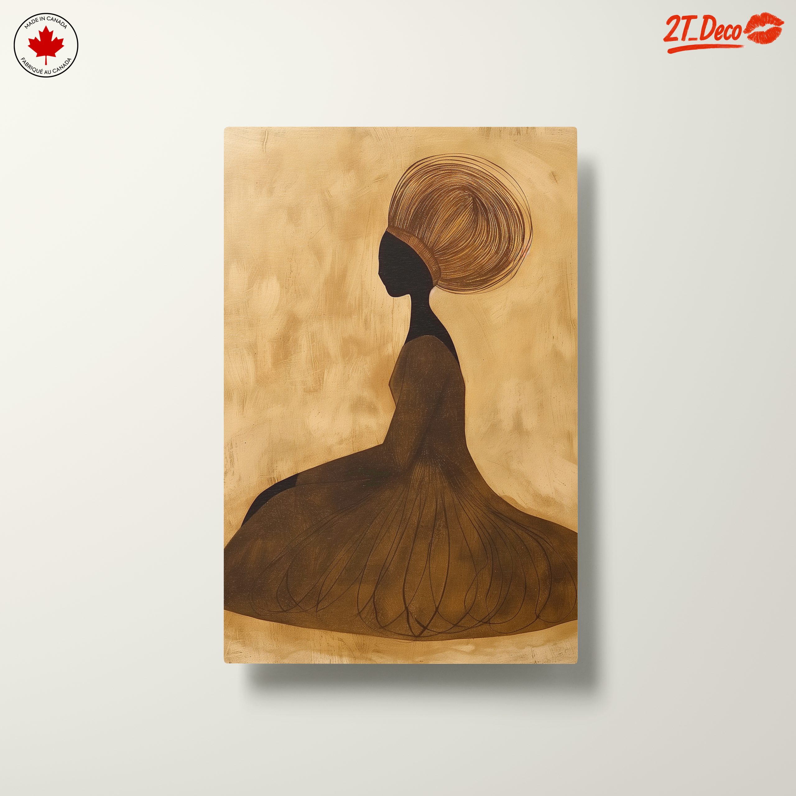 Elegant Silhouette on Gold Background - Image 10