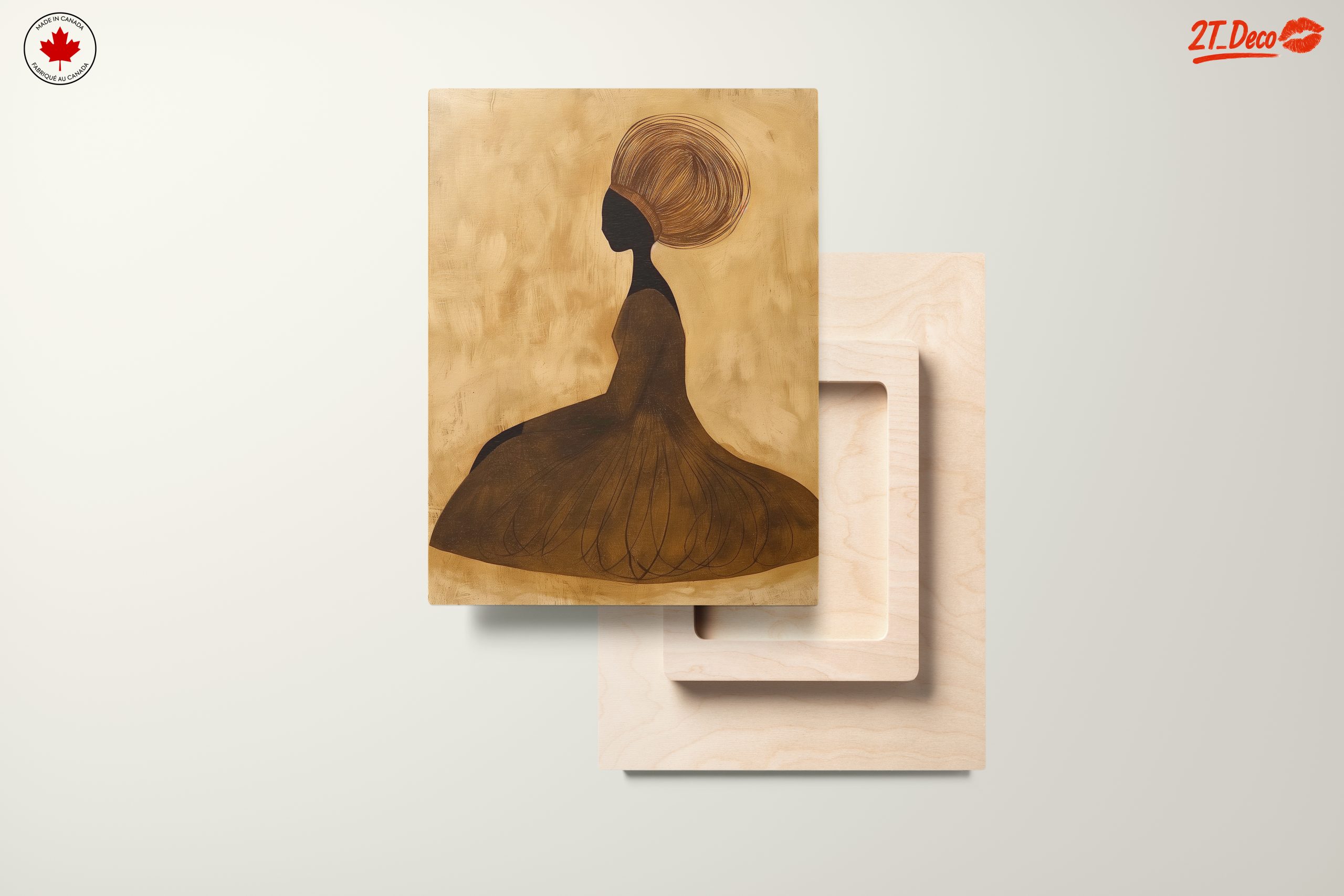 Elegant Silhouette on Gold Background - Image 11