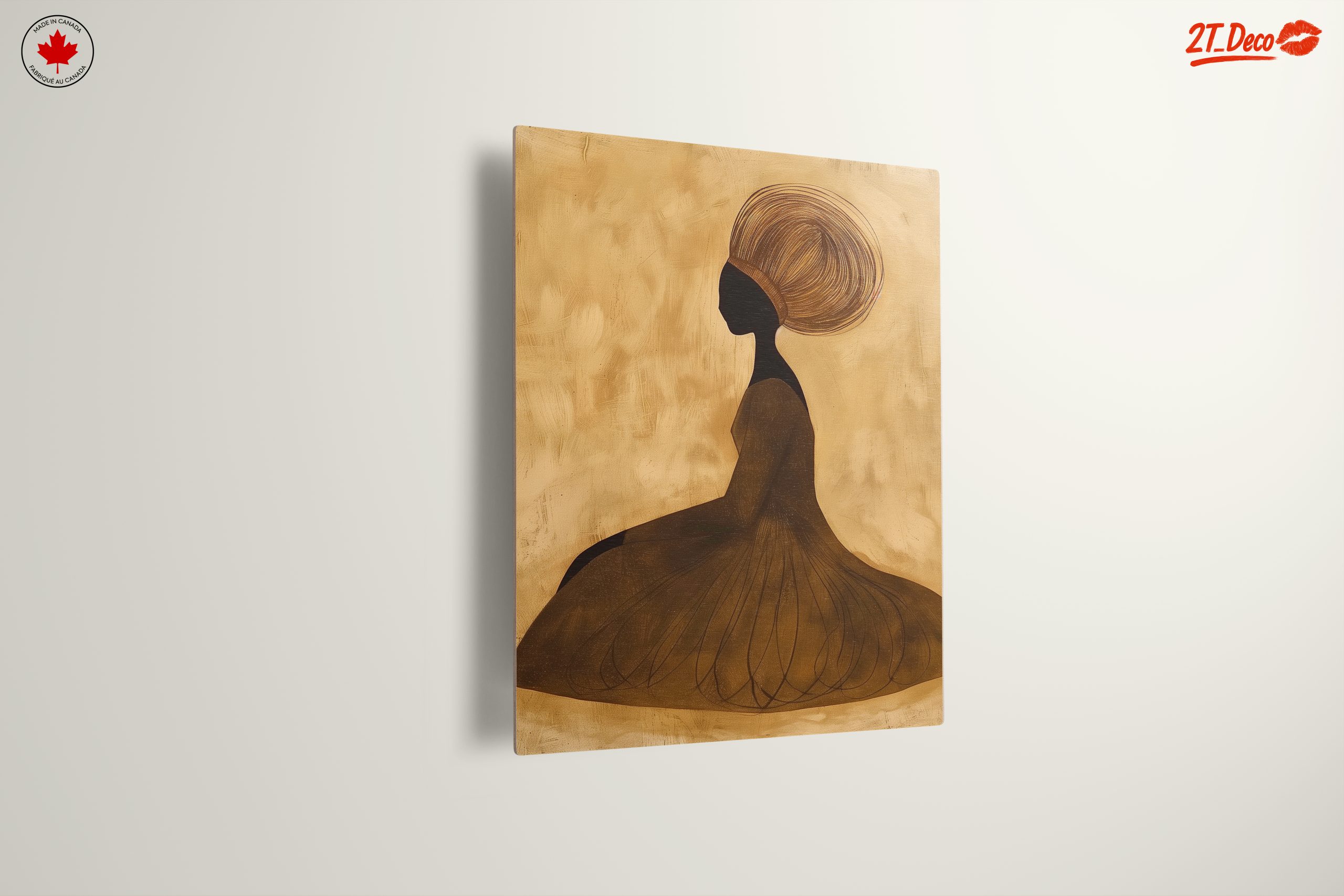 Elegant Silhouette on Gold Background - Image 13