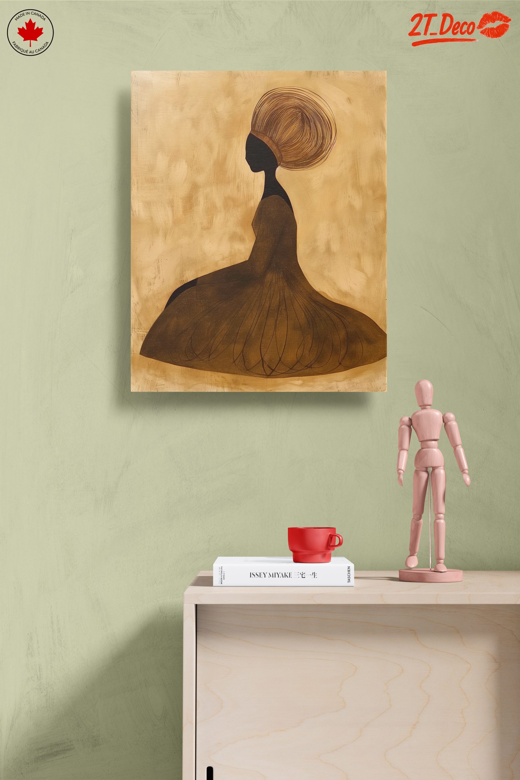 Elegant Silhouette on Gold Background - Image 14
