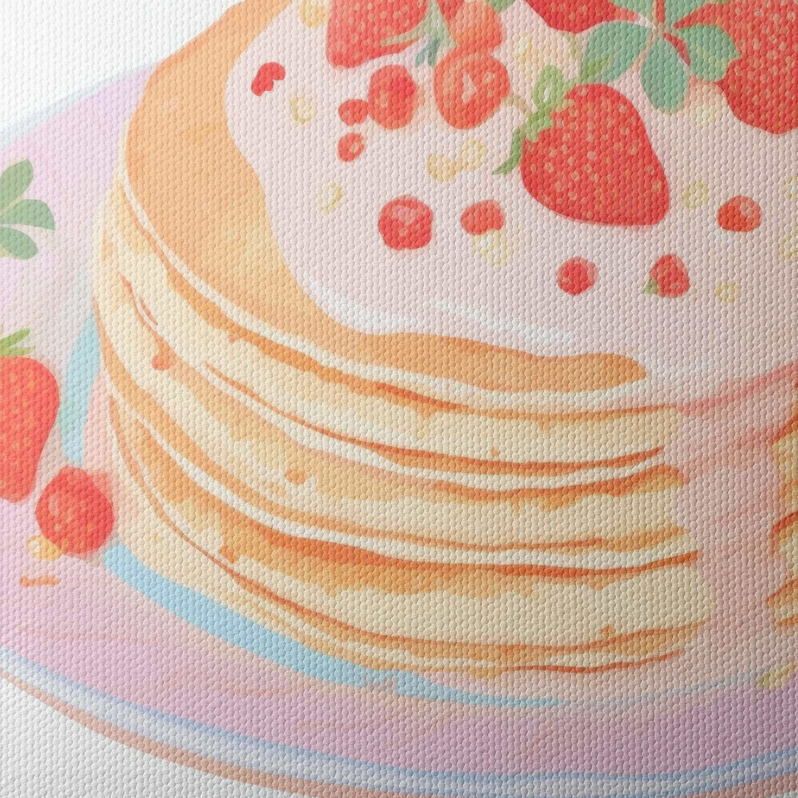 Abstract Pancakes with Strawberries Art - Image 4