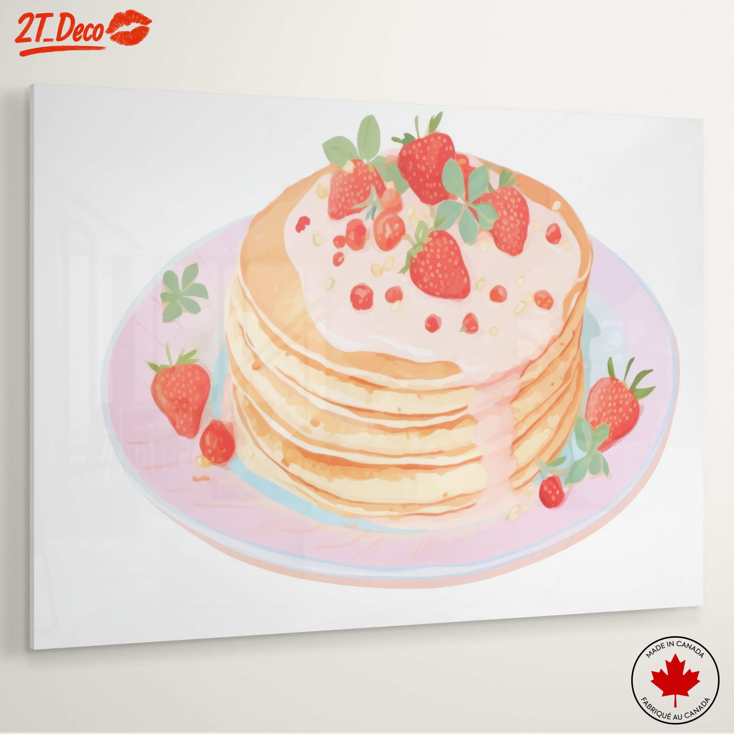 Abstract Pancakes with Strawberries Art - Image 6