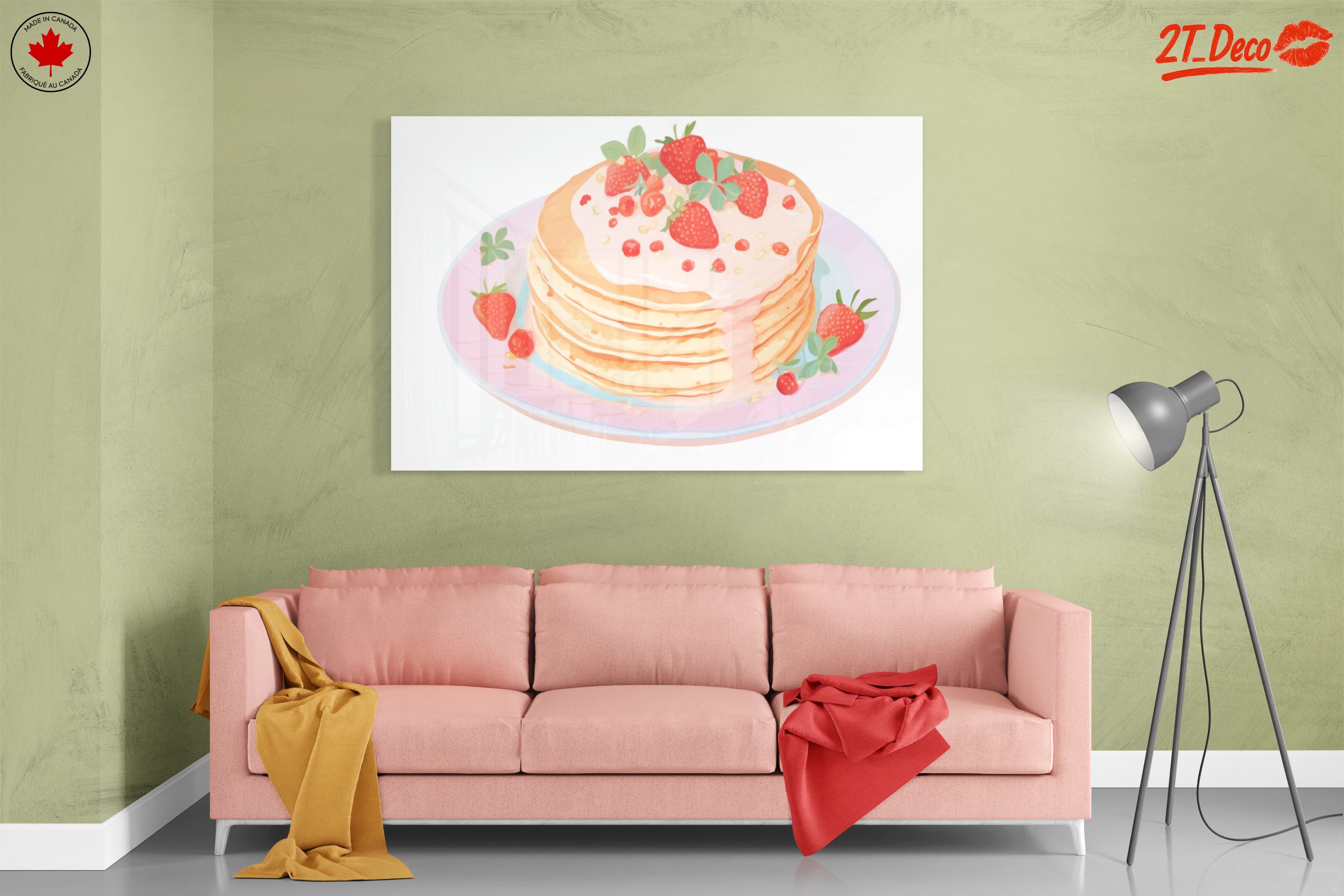 Abstract Pancakes with Strawberries Art - Image 7