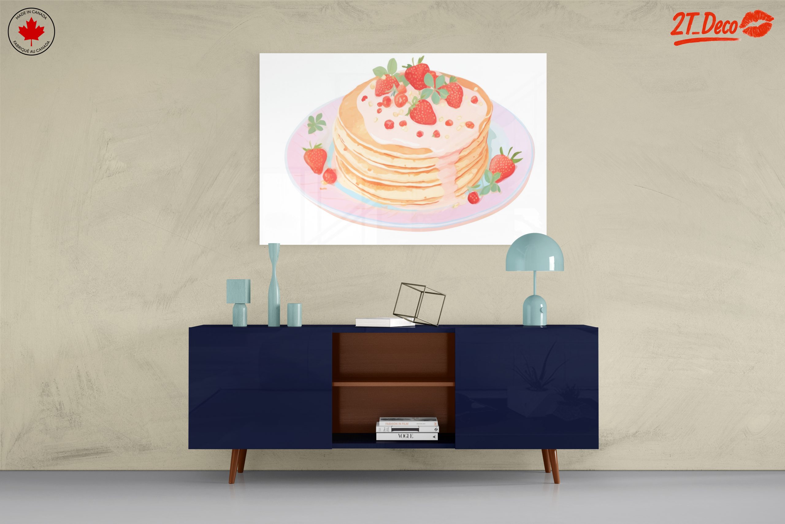 Abstract Pancakes with Strawberries Art - Image 8