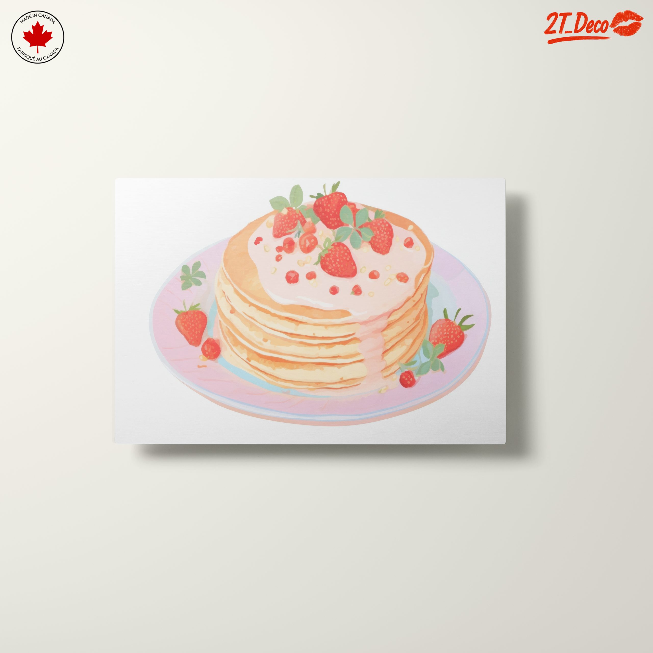 Abstract Pancakes with Strawberries Art - Image 10