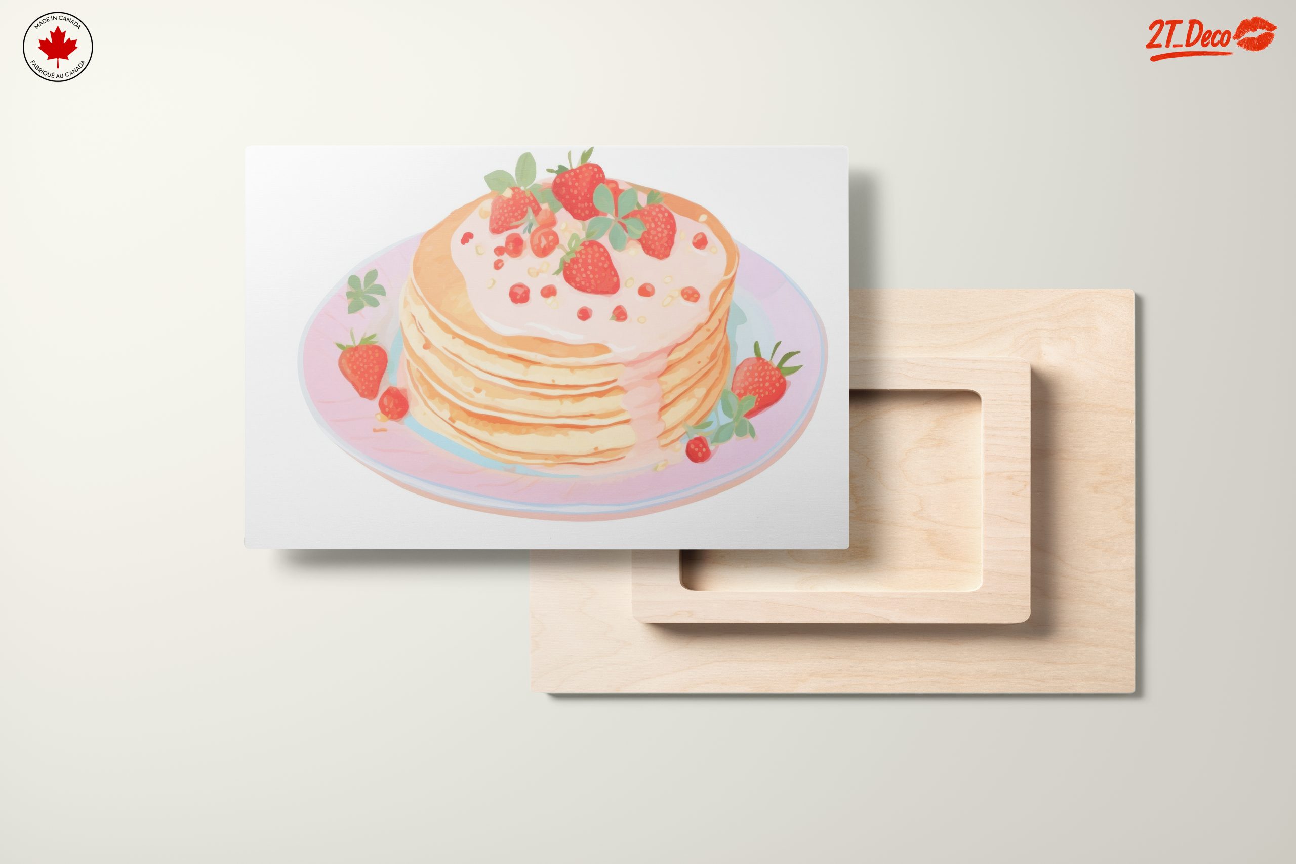 Abstract Pancakes with Strawberries Art - Image 11