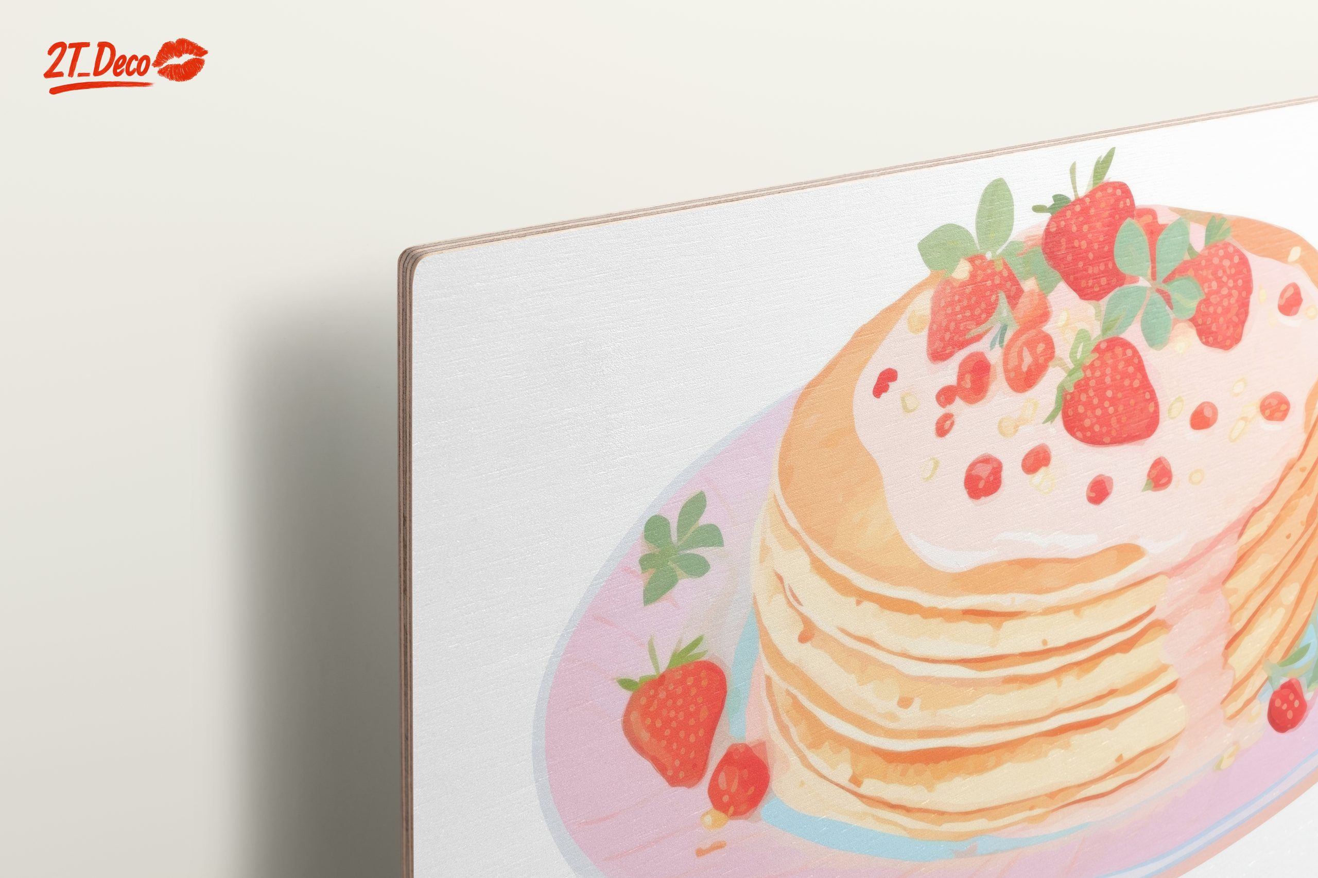 Abstract Pancakes with Strawberries Art - Image 15