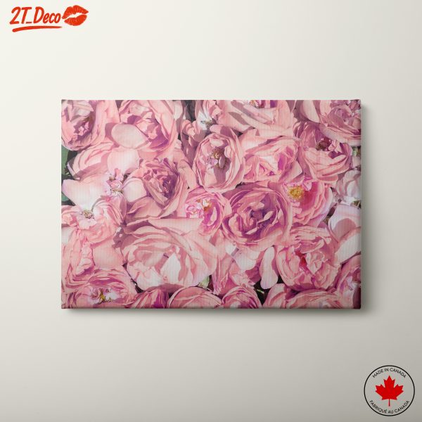 Vibrant Pink Roses Floral Art
