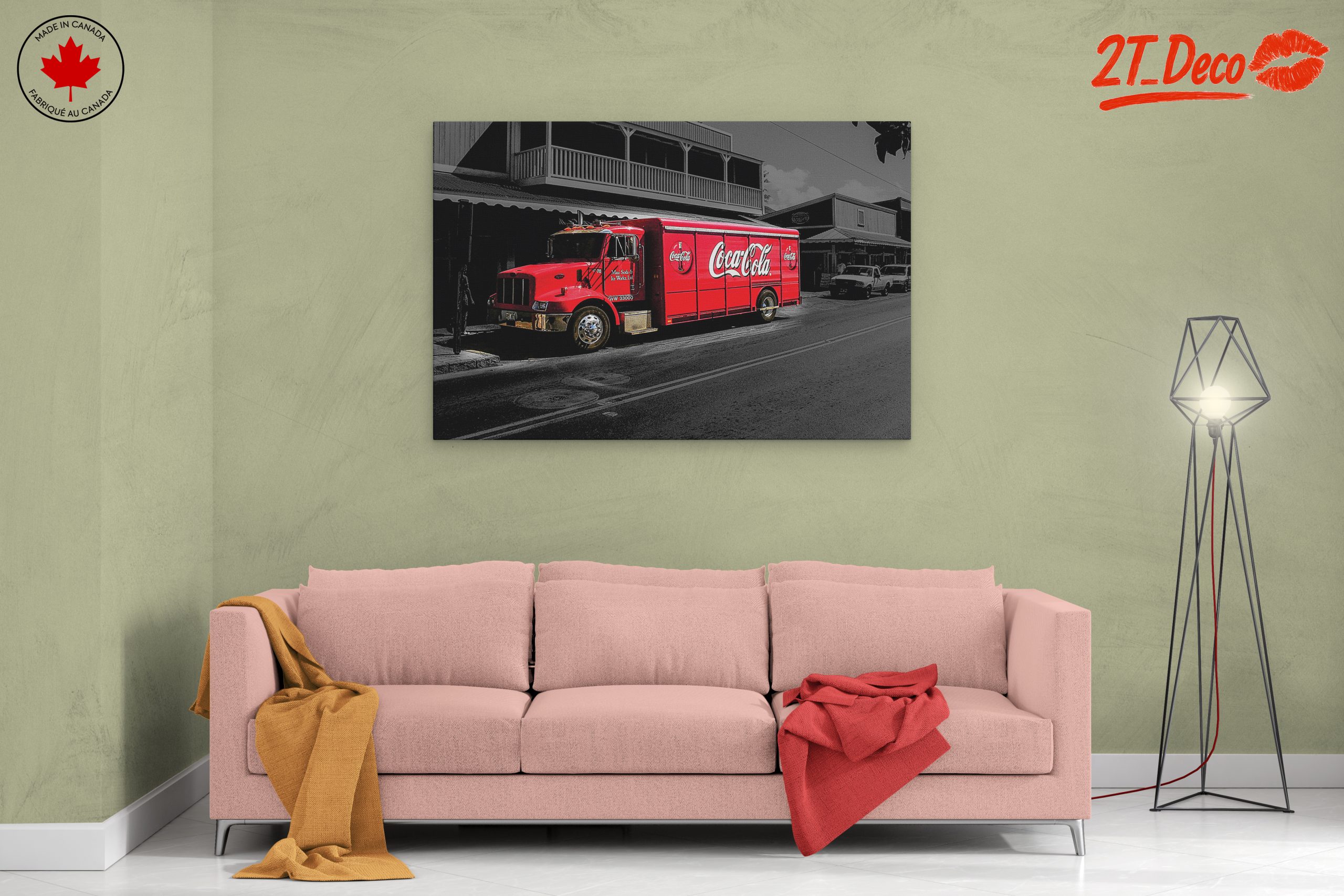 Classic Coca Cola Delivery Truck Art - Image 2