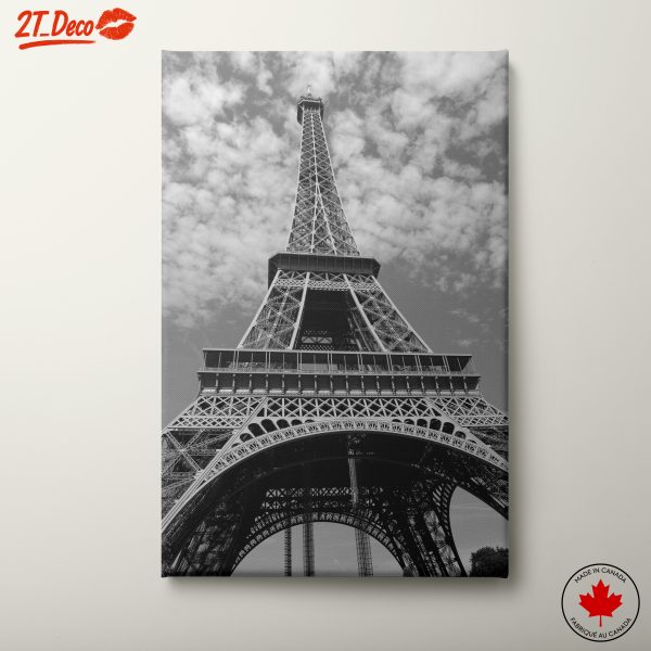 Eiffel Tower Black and White Art