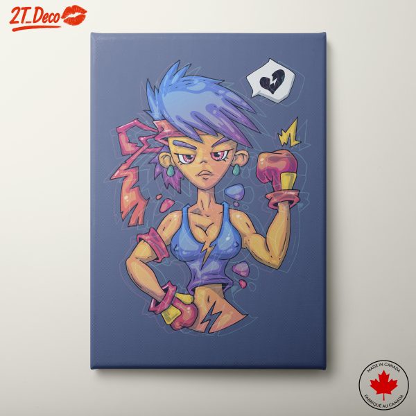 Dynamic Fighter Girl Art