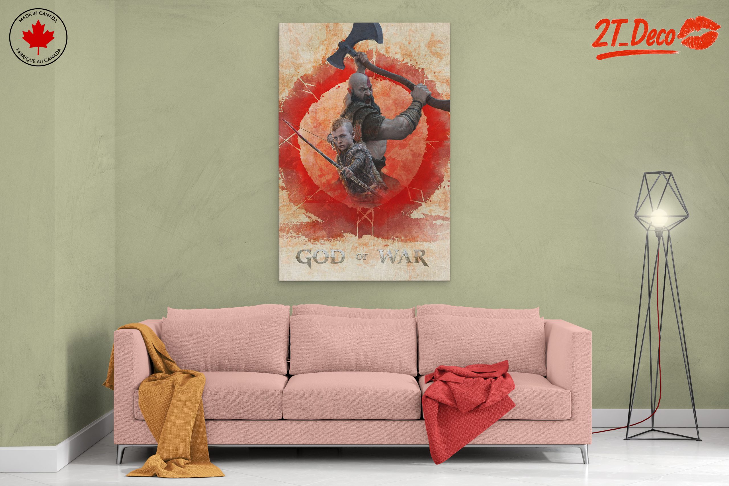Epic God of War Artwork Featuring Kratos and Atreus 2 - Image 2