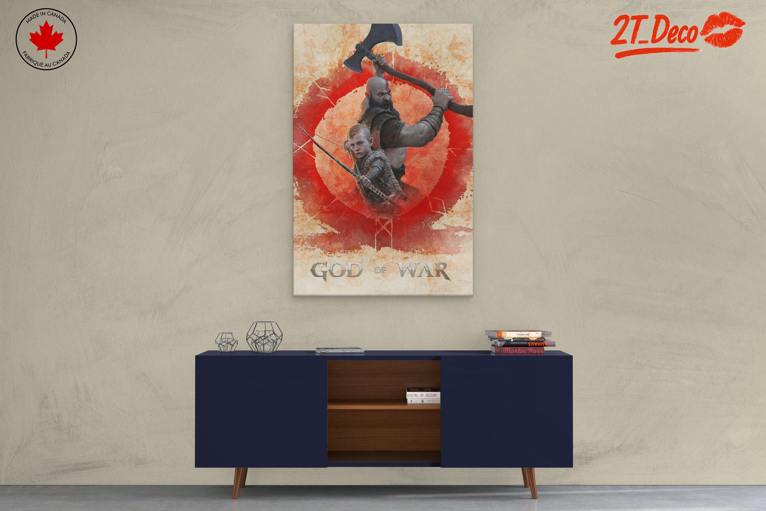 Epic God of War Artwork Featuring Kratos and Atreus 2 - Image 3