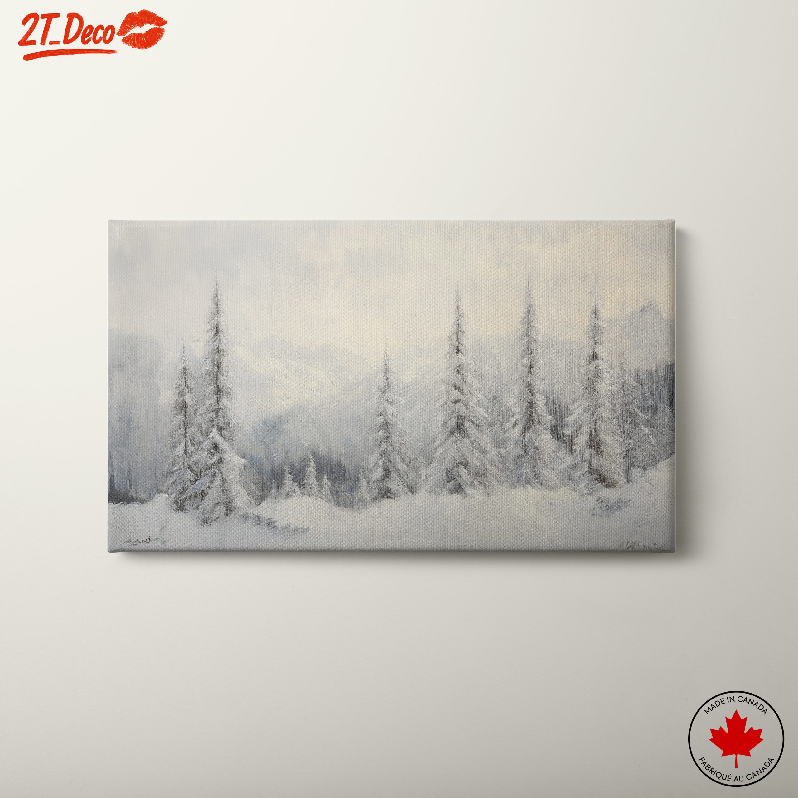 Serene Snowy Landscape with Trees 4