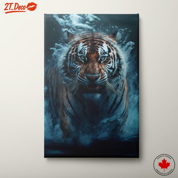 Realistic Tiger Wall Art in Water