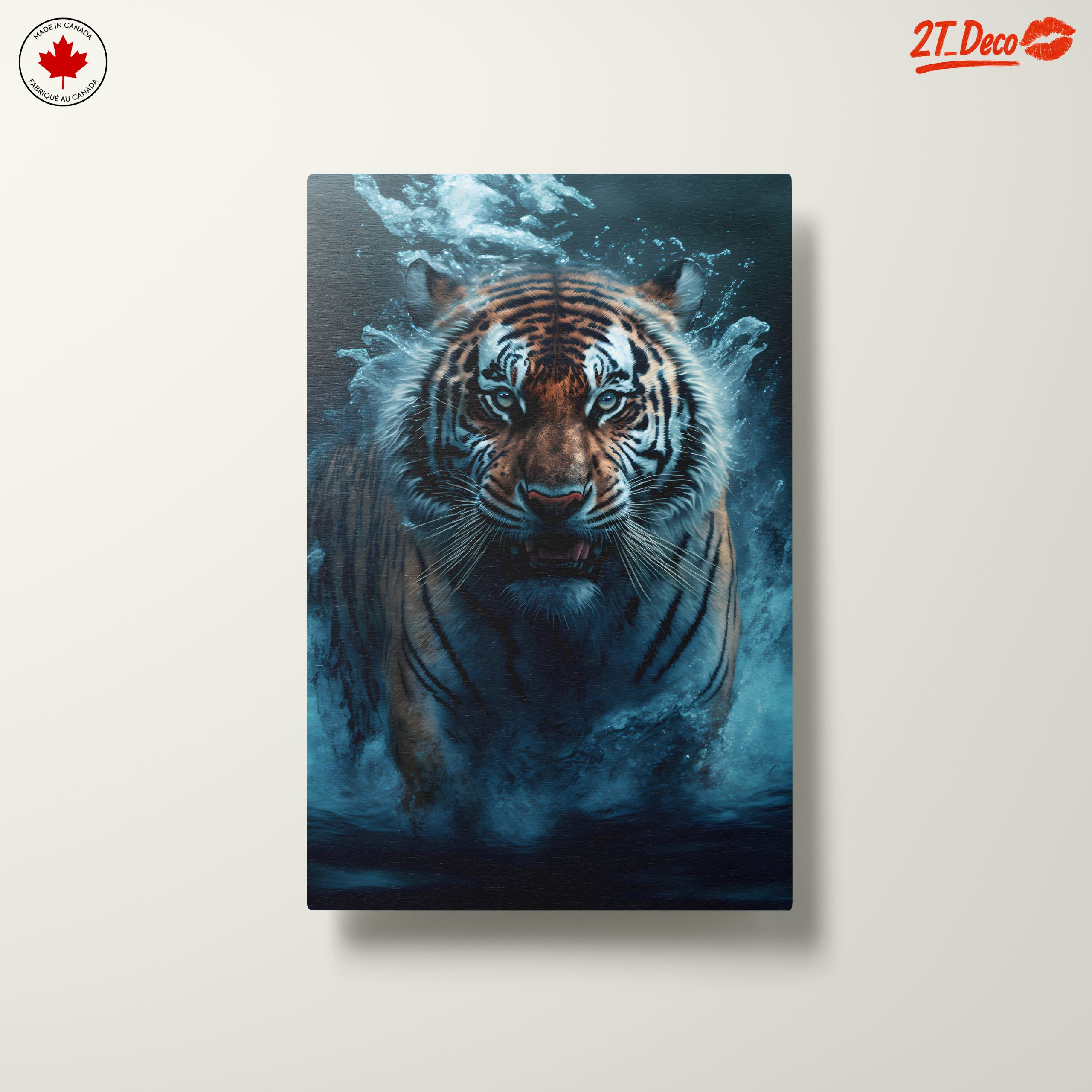 Realistic Tiger Wall Art in Water - Image 10