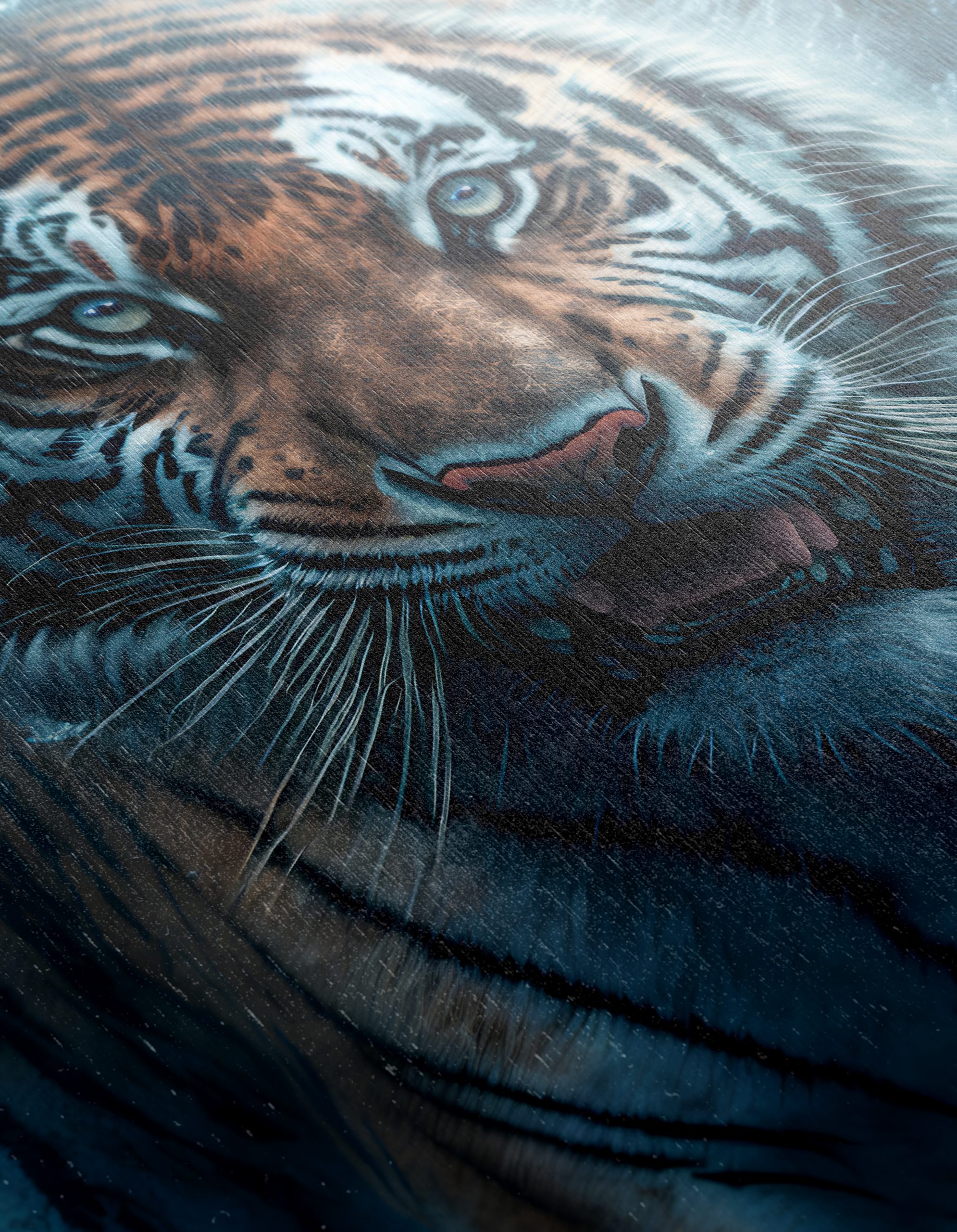 Realistic Tiger Wall Art in Water - Image 12