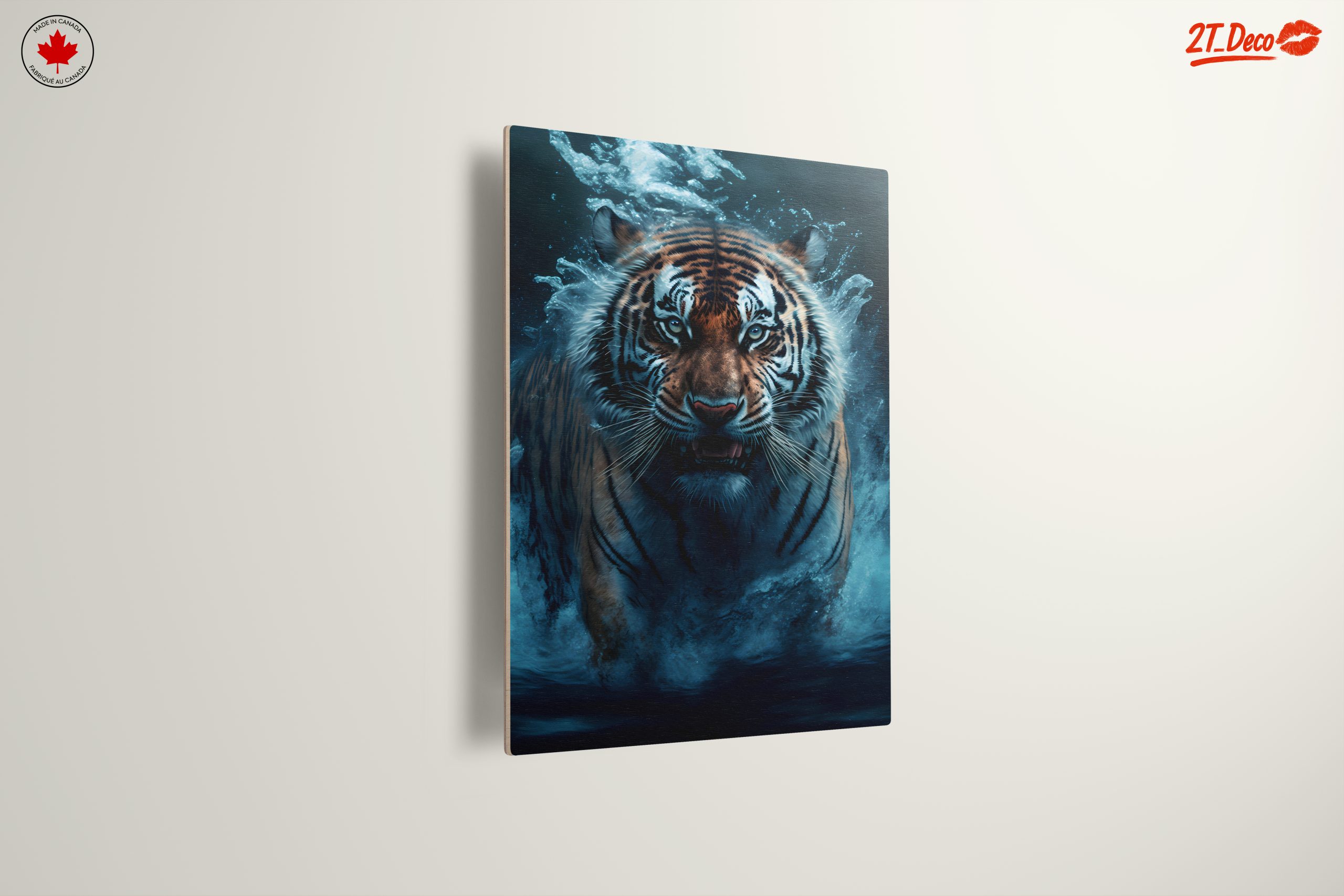 Realistic Tiger Wall Art in Water - Image 13